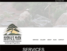 Tablet Screenshot of hanselmanlandscape.com